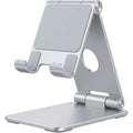 Lofar Folding Aluminum Desktop Phone Stand with Dual Hinge Silver - Product view