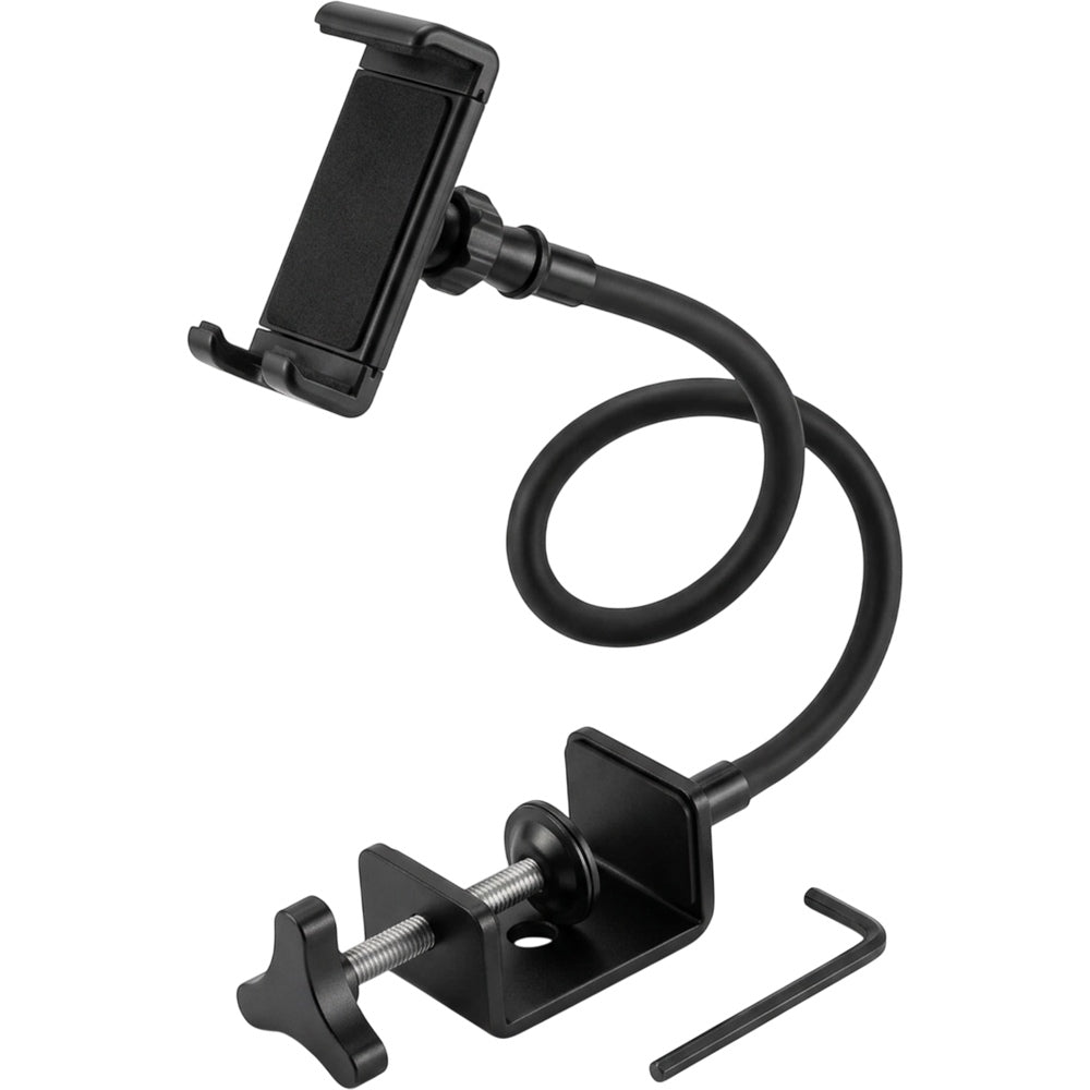 Lofar Gooseneck Desk-Clamp Phone Holder 70 cm Black - Product view